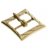 Tudor Square buckle 61x50mm with engraved oblique lines, 1485 - 1600